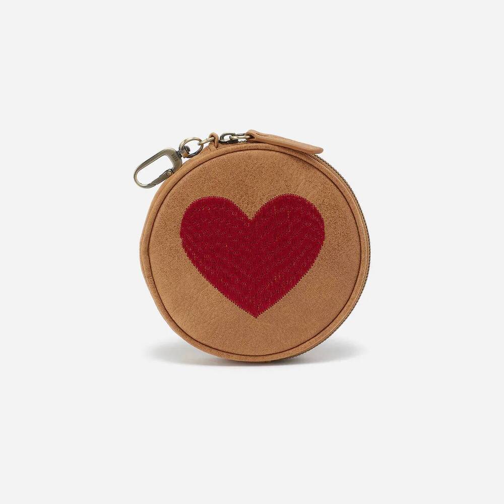 NEW HOBO women's revolve circle pouch in whisky heart